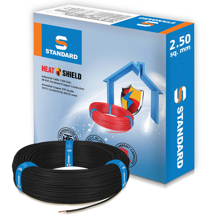 STANDARD WIRE 2.5 MM BLACK 100 MTR