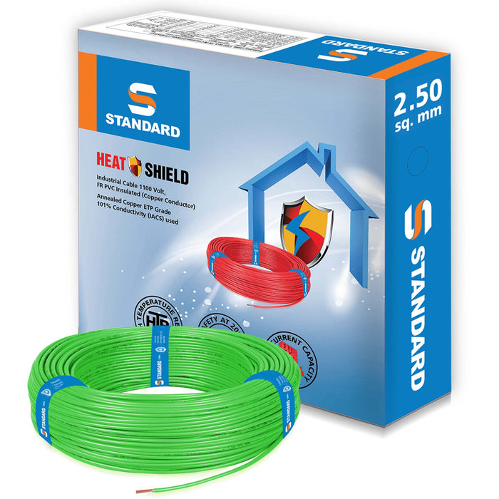 STANDARD WIRE 2.5 MM GREEN100 MTR