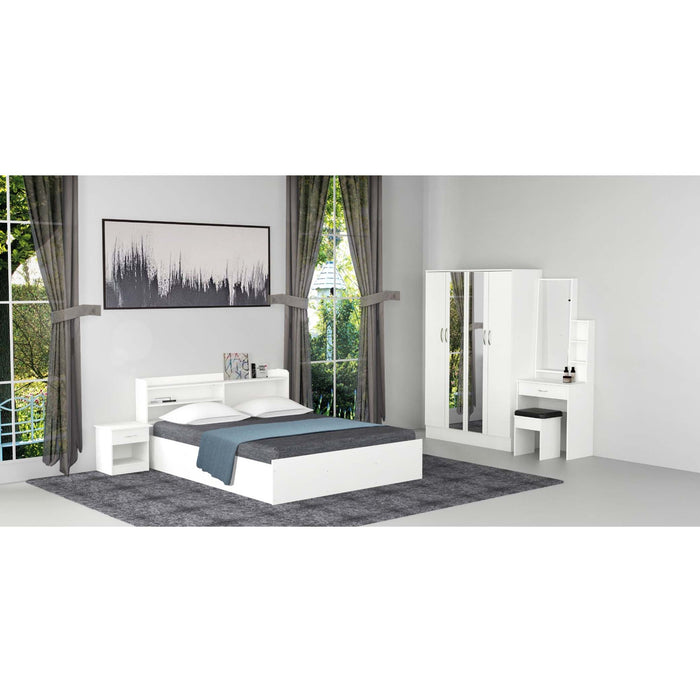 FZ Bedroom Set Queen 4 Door Wardrobe - White