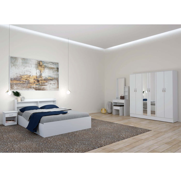 FZ Bedroom Set Queen 6 Door Wardrobe - White