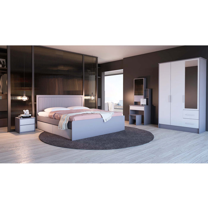 Airi Queen Bed Room Set w/3D Wardrobe