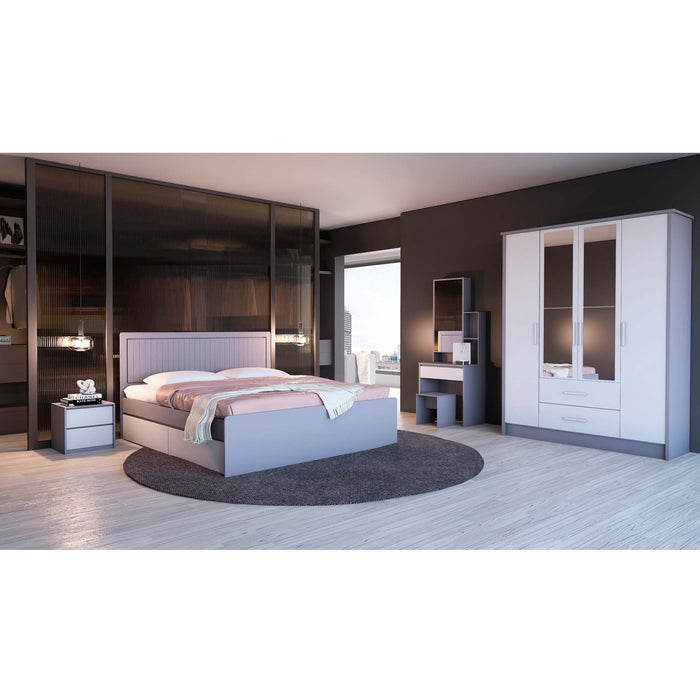 Airi Queen Bed Room Set w/4D Wardrobe