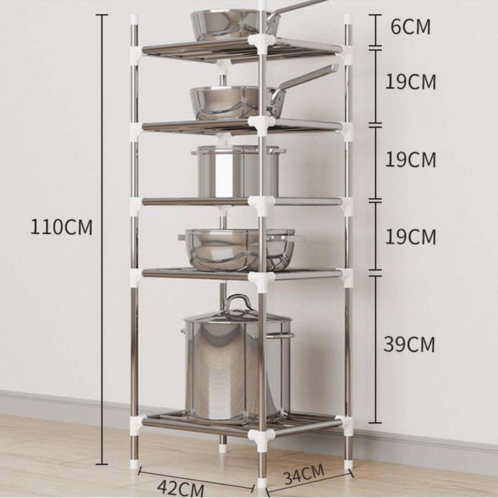 Kitchen Rack JBY SILVR 5 Layer