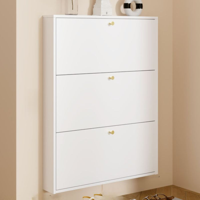 Wall Shoe Rack 3 Layer 720 White