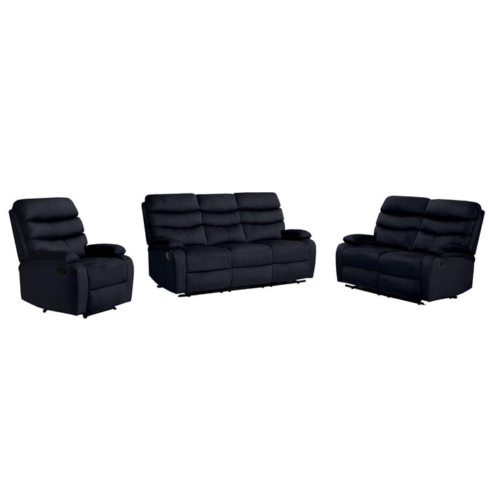 Recliner Sofa SET 8018 - 123 Black