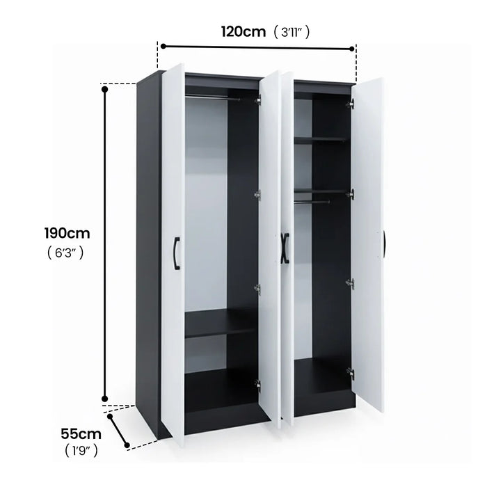 YS Bedroom Set 4 Door Wardrobe DOUBLE