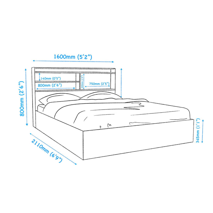 FZ Bed Queen 2219 - White