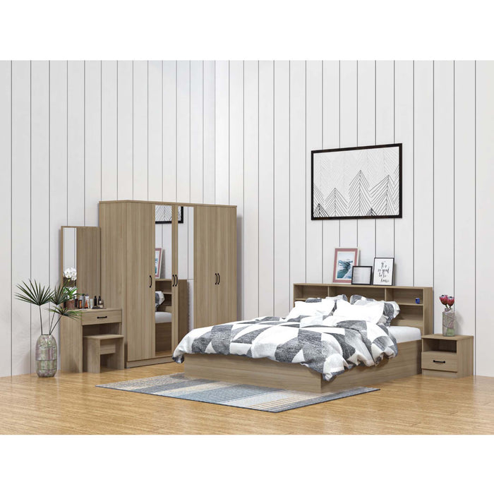 ORC Bedroom Set KING w/5D Wardrobe Winter Maple