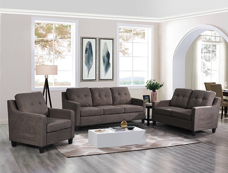 Sofa SET Q-2178 - 123 Seater Dark Grey