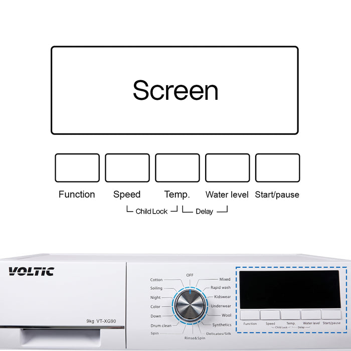 Voltic Washing Machine VT-XG90 9kg