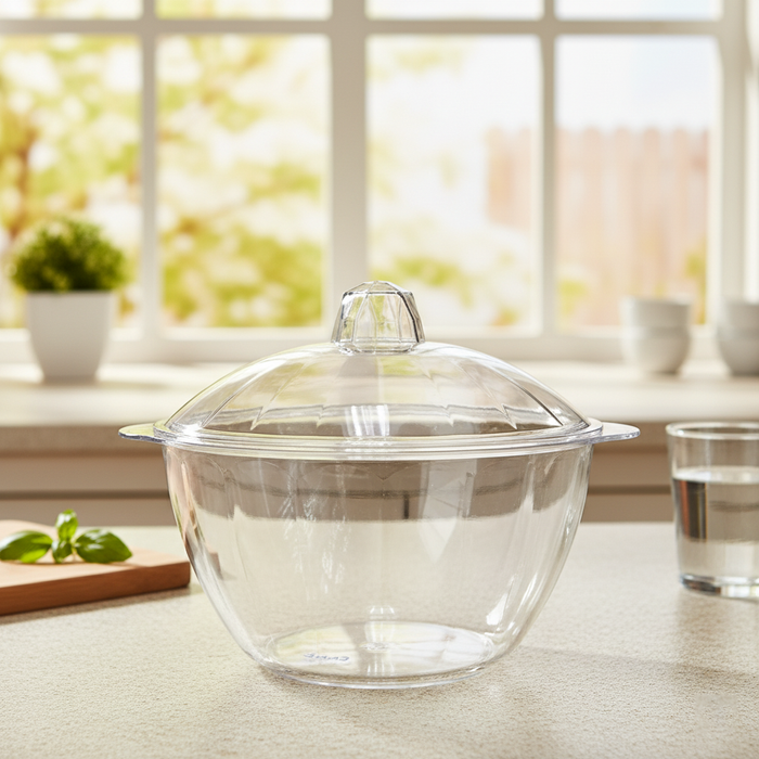 Plastic Bowl w/Lid 1011-1 16cm