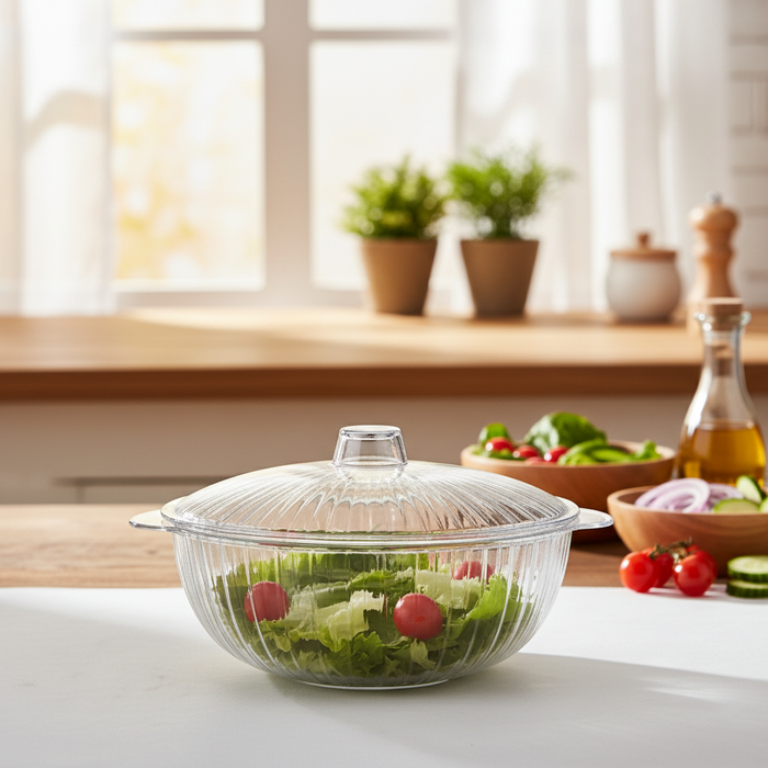 Plastic Bowl w/Lid 1014-1 16cm