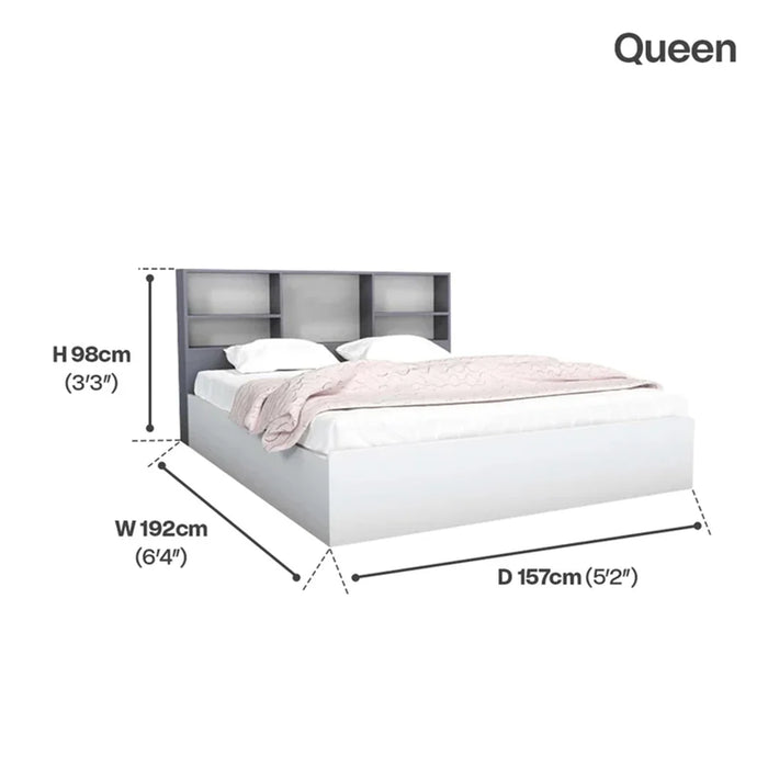 ORC Bedroom Set QUEEN w/6D Wardrobe Grey White