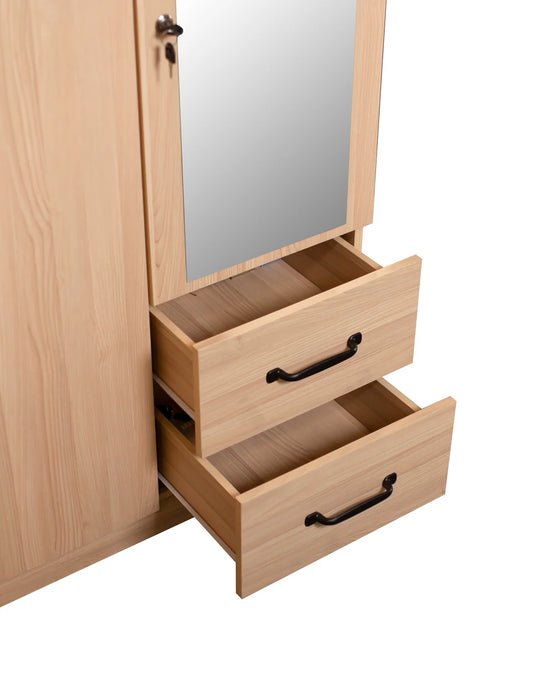 ORC Bedroom Set QUEEN w/3D Wardrobe Winter Maple