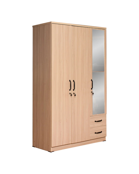 ORC Bedroom Set QUEEN w/3D Wardrobe Winter Maple
