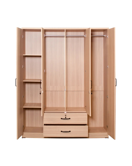 ORC Bedroom Set KING w/4D Wardrobe Winter Maple
