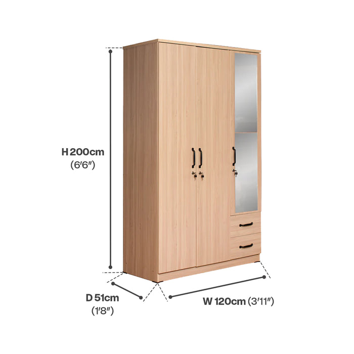 ORC Wardrobe with Mirror ORC 2019++ Winter Maple