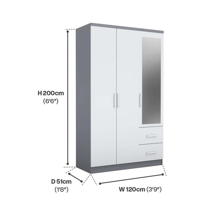 ORC Wardrobe with Mirror Airi
