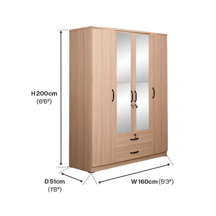 ORC Wardrobe with Mirror ORC 2019++ Winter Maple