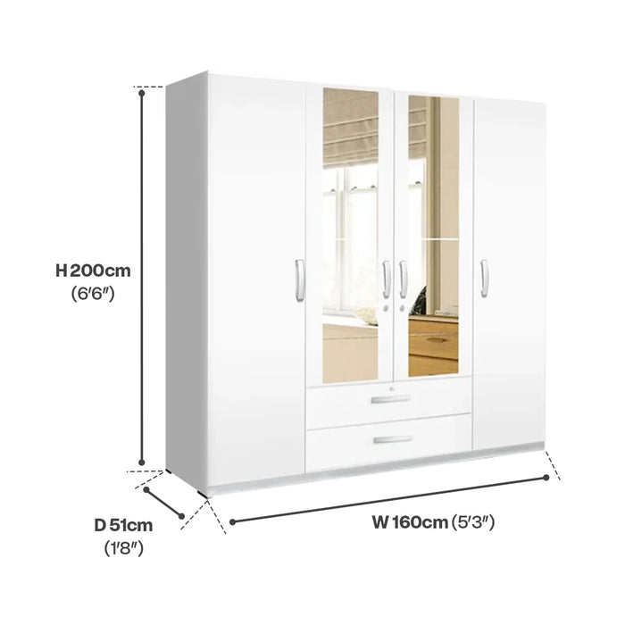 ORC Bedroom Set KING w/4D Wardrobe