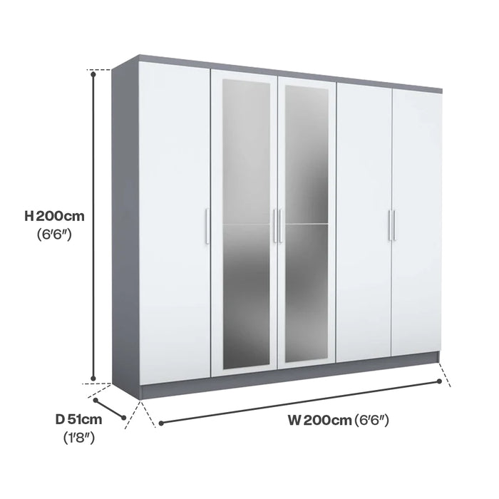 ORC Wardrobe with Mirror Airi