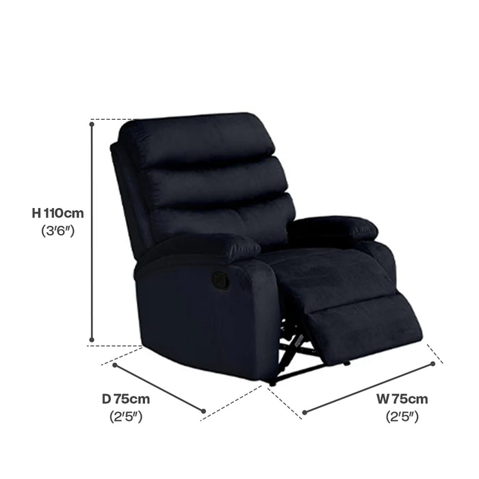 Recliner Sofa SET 8018 - 123 Black