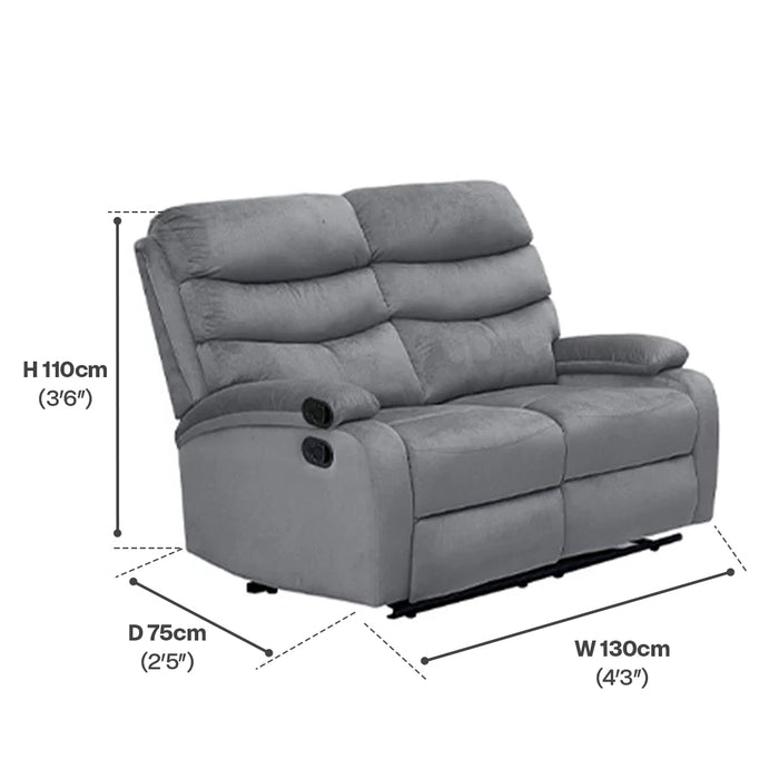 Recliner Sofa SET 8018 - 123 Grey