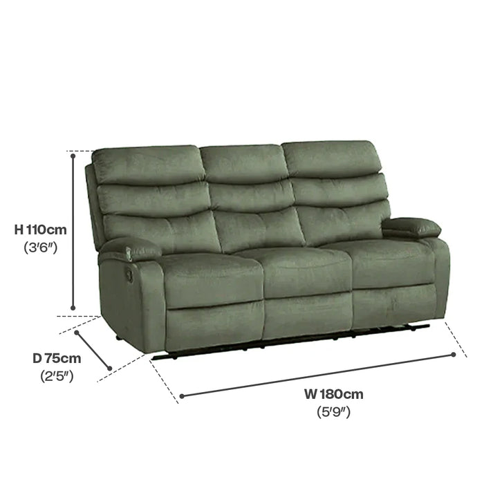 Recliner Sofa SET 8018 - 123 Brown