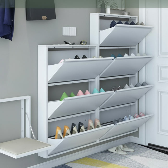 Wall Shoe Rack 4 Layer 1366 White