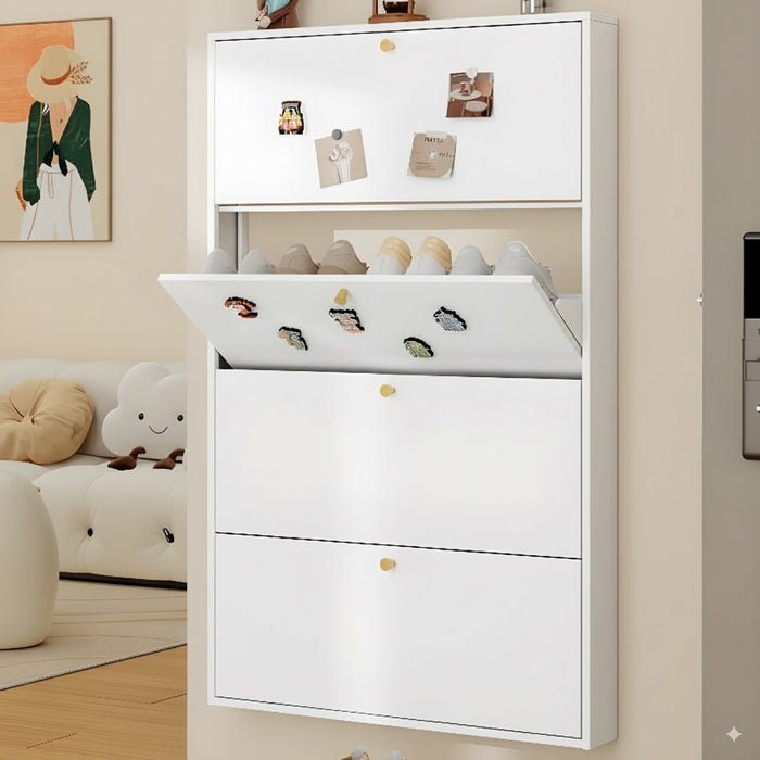 Wall Shoe Rack 3 Layer 720 White