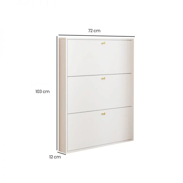 Wall Shoe Rack 3 Layer 720 White