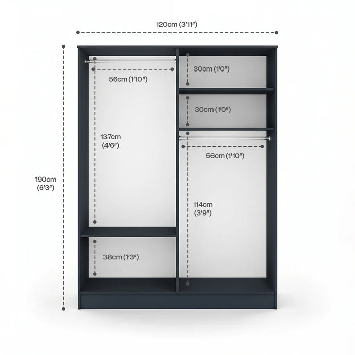 YS Bedroom Set 4 Door Wardrobe DOUBLE