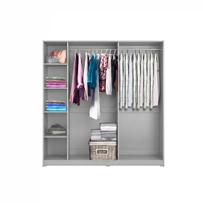 ORC Bedroom Set KING w/5D Wardrobe Grey White