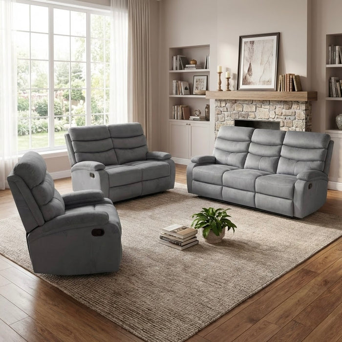 Recliner Sofa SET 8018 - 123 Grey