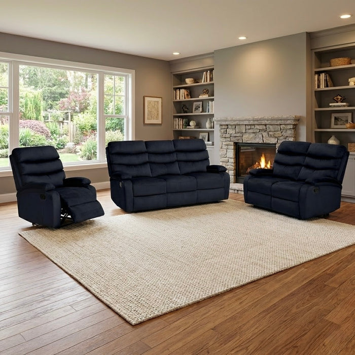 Recliner Sofa SET 8018 - 123 Black